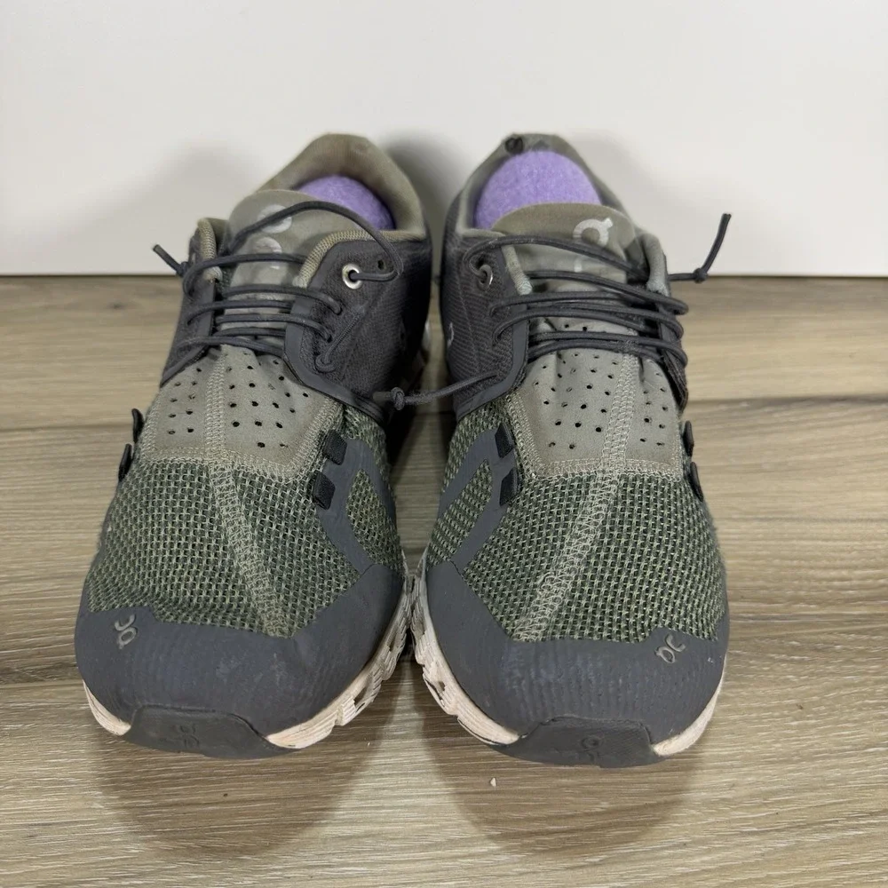On Running Cloud Shoes Mens Size 7.5 Olive Green Athletic Running Sneakers